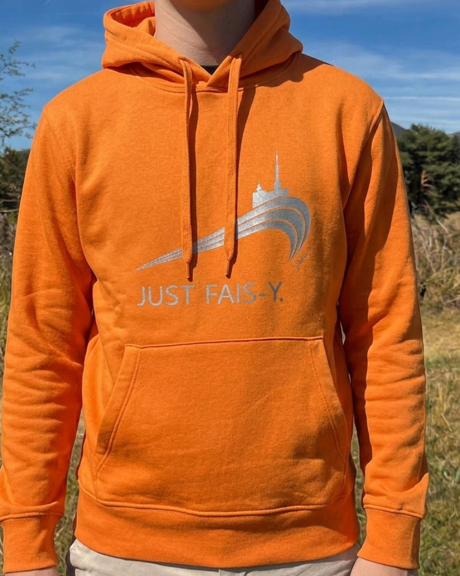 Sweat Capuche Juste Fais Y Orange