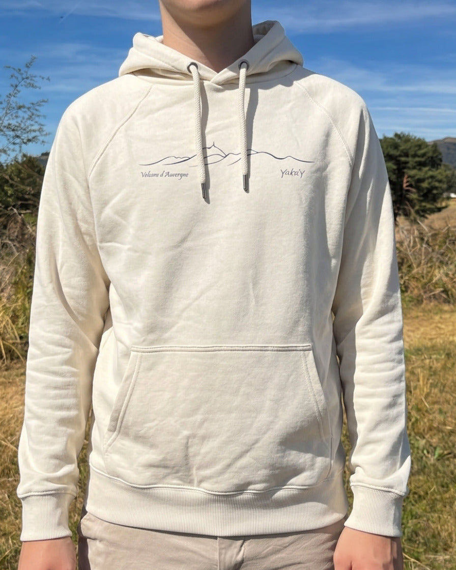 Sweat Capuche Chaîne des Volcans Crème