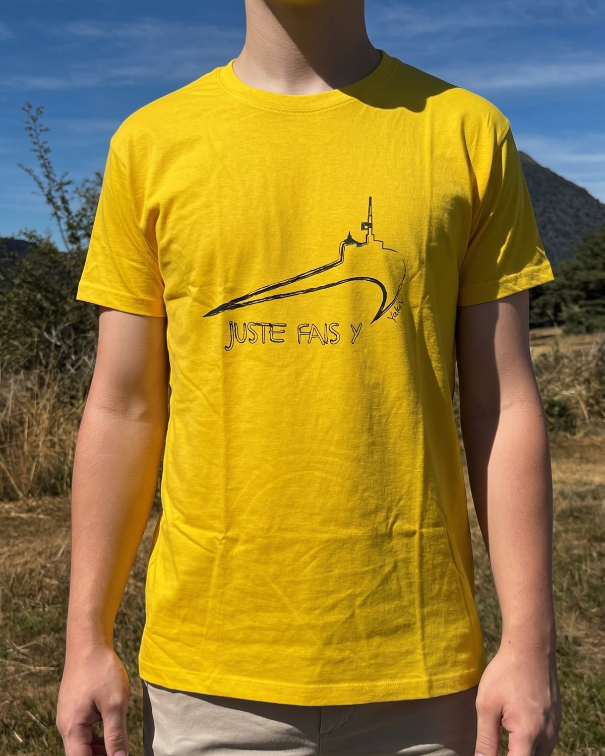 T-Shirt Juste Fais-Y Sport Jaune