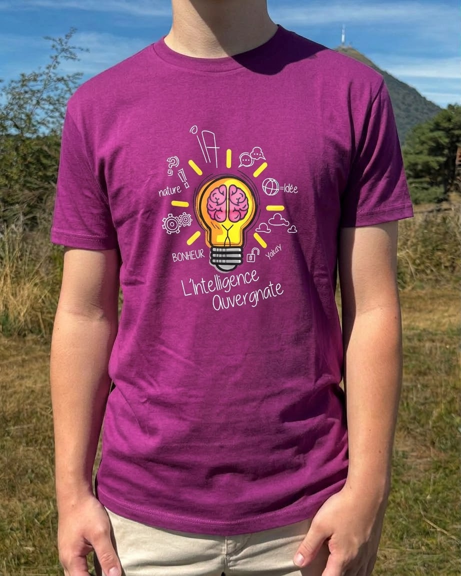 T-Shirt Intelligence Auvergnate Prune