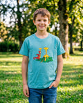 T-Shirt Yaka'Y Enfant - Dragon Bleu Clair