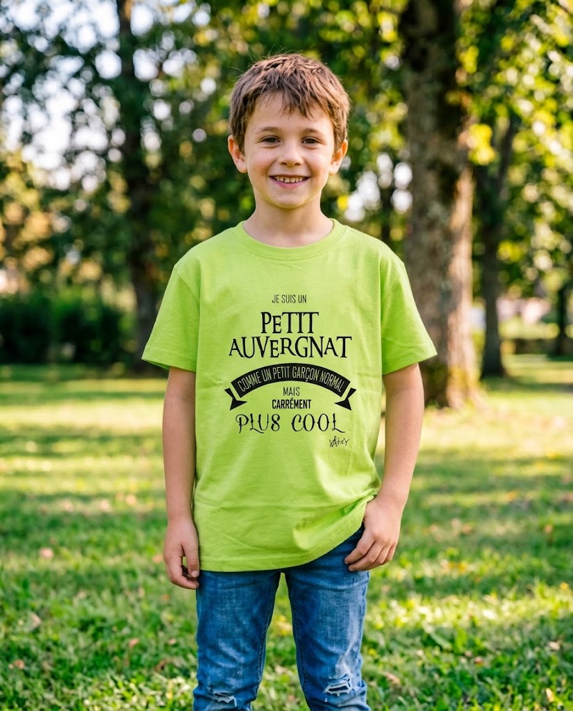 T-Shirt Yaka'Y Enfant - Petit Auvergnat Vert