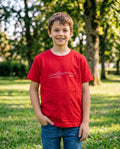 T-Shirt Yaka'Y Enfant - Chaîne des Volcans Rouge