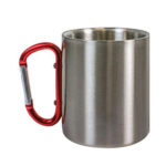 Tasse inox poignée rouge pour les auvergnats