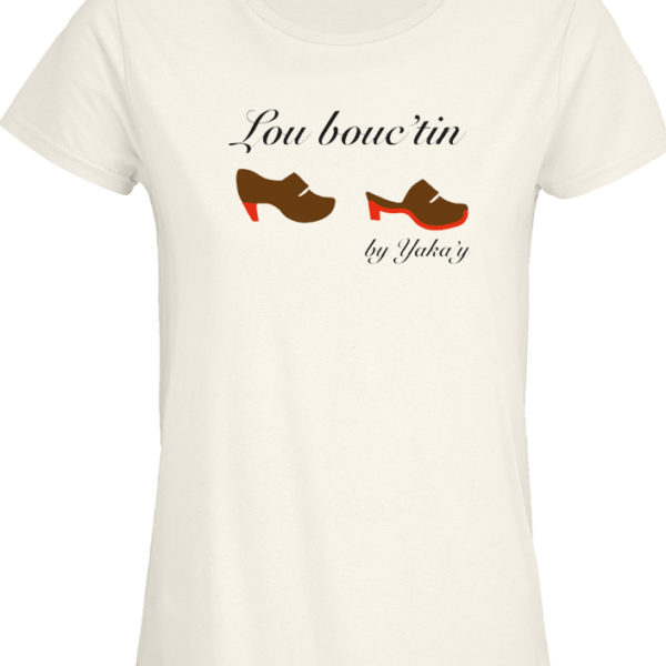 T-shirt Loubouc'tin couleur écru sur t shirt coton biologique