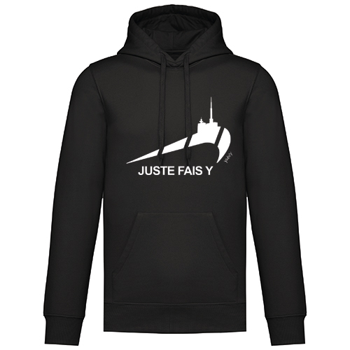 sweat noir juste fais y